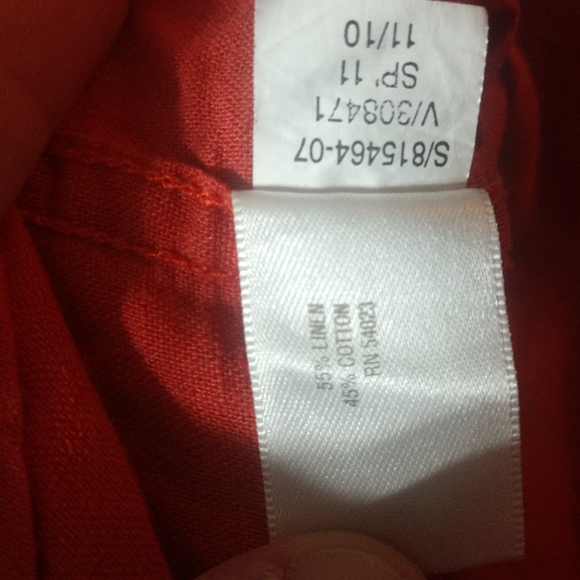 2/$15 Old Navy 55% Linen Men's XXL Long Sleeve Button Down Shirt - Picture 4 of 4